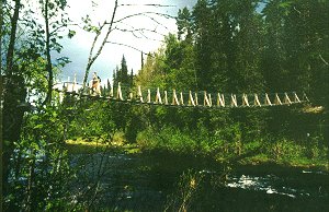 H&auml;ngebr&uuml;cke am Oulankajoki