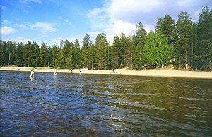 Campingplatz am Starnd auf Manamansalo
