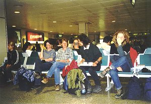 Kaffee auf dem Flughafen in Madrid - von Nadine