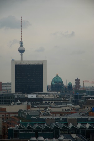 Blick von der Reichstagskuppel nach Osten zum Alexanderplatz
