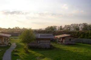 Blick aus dem Fort zum Brocken