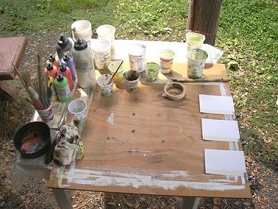 Materialien zur Postkartenproduktion